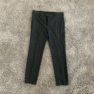H&M 36/34R Dark Green Marle Suit Pants